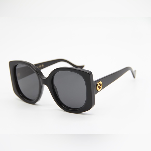 NEW GUCCI GG1257S 001 BLACK OVERSIZED SUNGLASSES GUCCI GG 1257S 001 - Picture 10 of 14